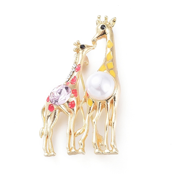 PandaHall Golden Plated Alloy Brooches, with Rhinestone, Glass Pearl and Enamel, Giraffe, Colorful, 49.5x27.5x16.5mm, Pin: 0.8mm..., Multicolor
PandaHall Golden Plated Alloy Brooches, with Rhinestone, Glass Pearl and Enamel, Giraffe, Colorful, 49.5x27.5x16.5mm, Pin: 0.8mm..., Multicolor