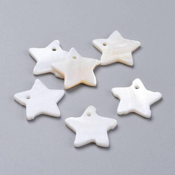 PandaHall Natural White Shell Mother of Pearl Shell Pendants, Star, 18~19.5x18~19.5x2mm, Hole: 1.5mm White Shell Star
PandaHall Natural White Shell Mother of Pearl Shell Pendants, Star, 18~19.5x18~19.5x2mm, Hole: 1.5mm White Shell Star