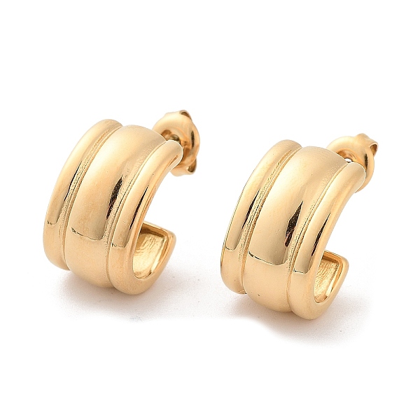 PandaHall 304 Stainless Steel Stud Earrings, Half Hoop Earrings, Real 14K Gold Plated, 36.5x29mm 304 Stainless Steel
PandaHall 304 Stainless Steel Stud Earrings, Half Hoop Earrings, Real 14K Gold Plated, 36.5x29mm 304 Stainless Steel