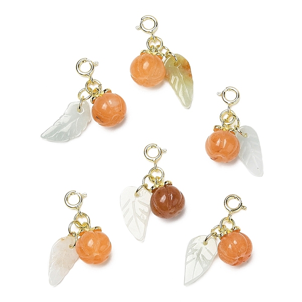 PandaHall Natural Jade Pumpkin Pendant Decorations, with Leaf Natural Jadeite and Brass Spring Ring Clasps, Real 14K Gold Plated, 31mm Jade...
PandaHall Natural Jade Pumpkin Pendant Decorations, with Leaf Natural Jadeite and Brass Spring Ring Clasps, Real 14K Gold Plated, 31mm Jade...