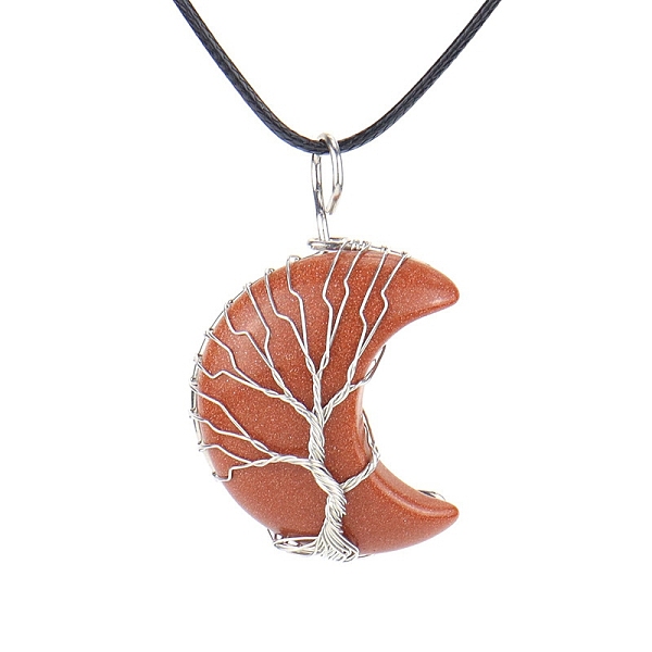 PandaHall Synthetic Goldstone Crescent Moon Pendant Necklaces, with Copper Wire, 18.90 inch(48cm) Goldstone Moon
PandaHall Synthetic Goldstone Crescent Moon Pendant Necklaces, with Copper Wire, 18.90 inch(48cm) Goldstone Moon