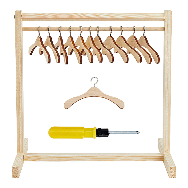 PandaHall 16Pcs 2 Style Wooden Doll Clothes Hangers, Doll Making Supplies, Lemon Chiffon, 300x305mm, 1pc Wood
PandaHall 16Pcs 2 Style Wooden Doll Clothes Hangers, Doll Making Supplies, Lemon Chiffon, 300x305mm, 1pc Wood