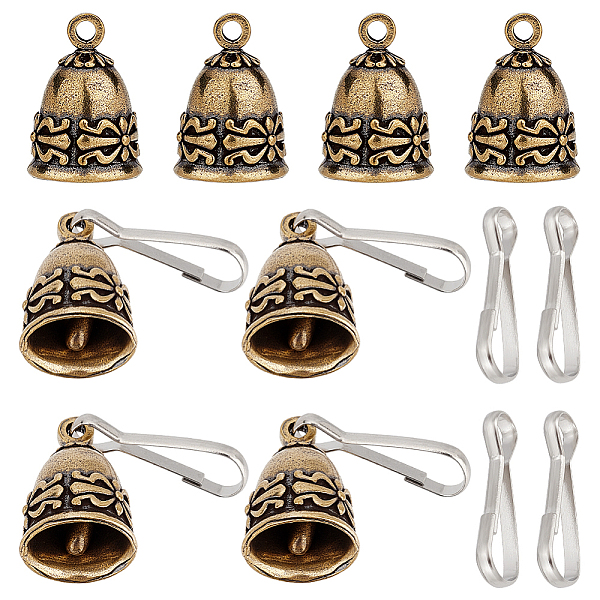 PandaHall Olycraft 8Pcs Tibetan Style Brass Pendants, Retro Bell Charm, with 8Pcs Iron Keychain Clasp Findings, Antique Bronze & Platinum...
PandaHall Olycraft 8Pcs Tibetan Style Brass Pendants, Retro Bell Charm, with 8Pcs Iron Keychain Clasp Findings, Antique Bronze & Platinum...