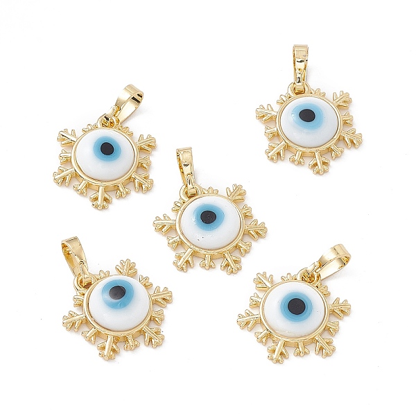PandaHall Handmade Evil Eye Lampwork Pendants, with Rack Plating Real 18K Gold Plated Brass Findings, Long-Lasting Plated, Snowflake Charm..., White
PandaHall Handmade Evil Eye Lampwork Pendants, with Rack Plating Real 18K Gold Plated Brass Findings, Long-Lasting Plated, Snowflake Charm..., White