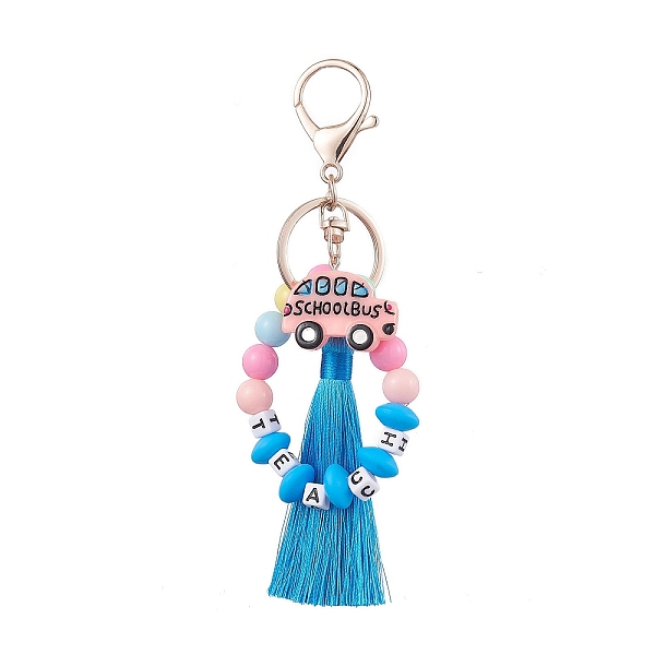 PandaHall Resin & Opaque Acrylic Keychains, with Polyester Tassel and Alloy Keychain Clasp Findings, Car, Colorful, 14cm, Pendants: 85x9mm...
PandaHall Resin & Opaque Acrylic Keychains, with Polyester Tassel and Alloy Keychain Clasp Findings, Car, Colorful, 14cm, Pendants: 85x9mm...