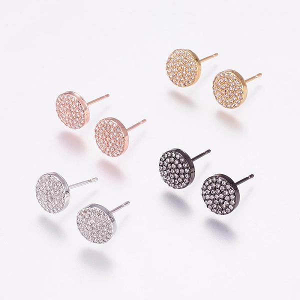 PandaHall Brass Micro Pave Cubic Zirconia Stud Earrings, with Ear Nuts, Flat Round, Mixed Color, 9x2.5mm, Pin: 0.8mm Cubic Zirconia..., Multicolor
PandaHall Brass Micro Pave Cubic Zirconia Stud Earrings, with Ear Nuts, Flat Round, Mixed Color, 9x2.5mm, Pin: 0.8mm Cubic Zirconia..., Multicolor