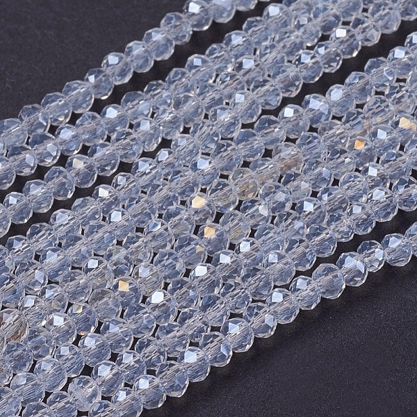 PandaHall Electroplate Glass Beads Strands, Full Rainbow Plated, Faceted, Rondelle, Clear, 3x2mm, Hole: 0.8mm, about 185~190pcs/strand...
PandaHall Electroplate Glass Beads Strands, Full Rainbow Plated, Faceted, Rondelle, Clear, 3x2mm, Hole: 0.8mm, about 185~190pcs/strand...