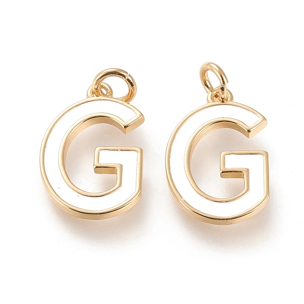 PandaHall Brass Enamel Pendants, with Jump Ring, Long-Lasting Plated, Real 18K Gold Plated, Letter.G, White, Letter.G, G: 17.5x11.5x1.8mm...
PandaHall Brass Enamel Pendants, with Jump Ring, Long-Lasting Plated, Real 18K Gold Plated, Letter.G, White, Letter.G, G: 17.5x11.5x1.8mm...