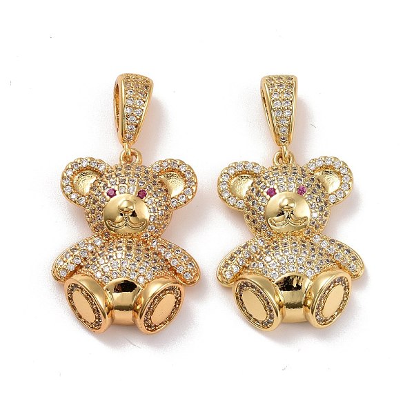 PandaHall Brass Micro Pave Cubic Zirconia Pendants, Real 18K Gold Plated, Lead Free & Cadmium Free, Bear, Clear, 24x19x7mm, Hole: 5.5x3mm...
PandaHall Brass Micro Pave Cubic Zirconia Pendants, Real 18K Gold Plated, Lead Free & Cadmium Free, Bear, Clear, 24x19x7mm, Hole: 5.5x3mm...