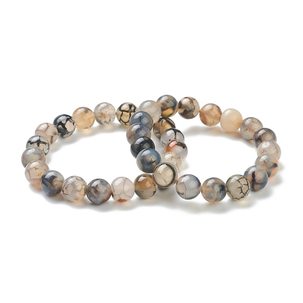 PandaHall Natural Dragon Veins Agate Beaded Stretch Bracelets, Round, Beads: 10~10.5mm, Inner Diameter: 2 inch(5.15cm) Dragon Veins Agate
PandaHall Natural Dragon Veins Agate Beaded Stretch Bracelets, Round, Beads: 10~10.5mm, Inner Diameter: 2 inch(5.15cm) Dragon Veins Agate