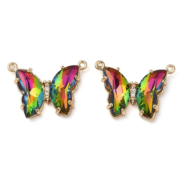 PandaHall Brass Pave Faceted Glass Connector Charms, Golden Tone Butterfly Links, Colorful, 17.5x23x5mm, Hole: 0.9mm Brass+Glass Butterfly
PandaHall Brass Pave Faceted Glass Connector Charms, Golden Tone Butterfly Links, Colorful, 17.5x23x5mm, Hole: 0.9mm Brass+Glass Butterfly
