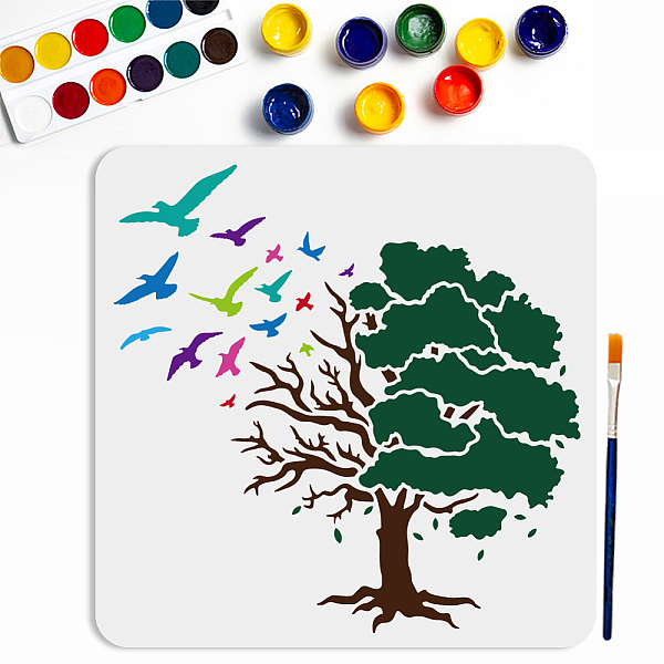 PandaHall Tree Bird Stencil 11.8×11.8inch Large Flying Bird Branch Leaves Stencils with Paint Brush Reusable Artistic Tree Template for...
PandaHall Tree Bird Stencil 11.8×11.8inch Large Flying Bird Branch Leaves Stencils with Paint Brush Reusable Artistic Tree Template for...