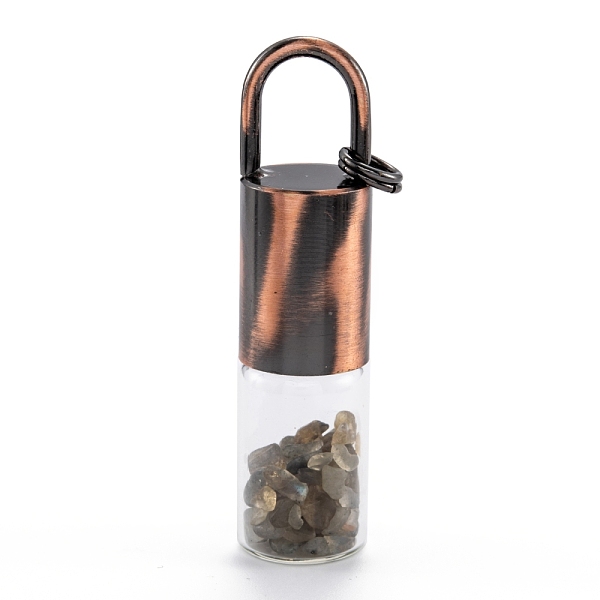 PandaHall Glass Roller Bottle, with Natural Labradorite Roller Balls and Chips, Essential Oil Perfume Bottles, Red Copper Brass Bottle Cap...
PandaHall Glass Roller Bottle, with Natural Labradorite Roller Balls and Chips, Essential Oil Perfume Bottles, Red Copper Brass Bottle Cap...