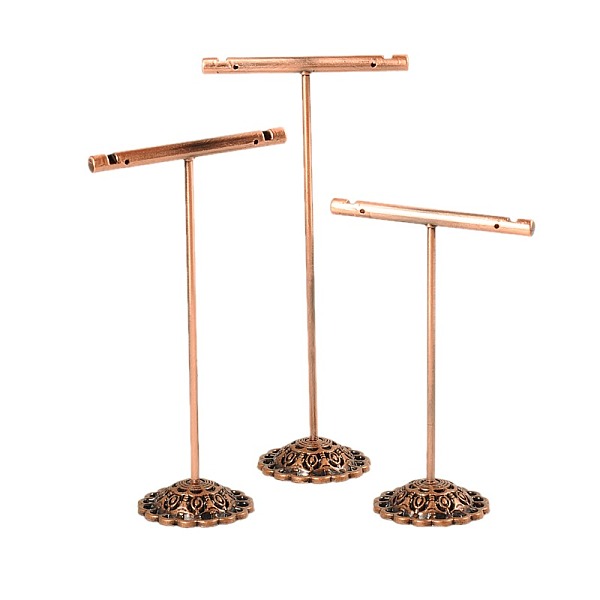 PandaHall T Bar Iron Earring Displays Sets, Jewelry Display Rack, Jewelry Tree Stand, Red Copper, 90~125x60x34mm Iron
PandaHall T Bar Iron Earring Displays Sets, Jewelry Display Rack, Jewelry Tree Stand, Red Copper, 90~125x60x34mm Iron