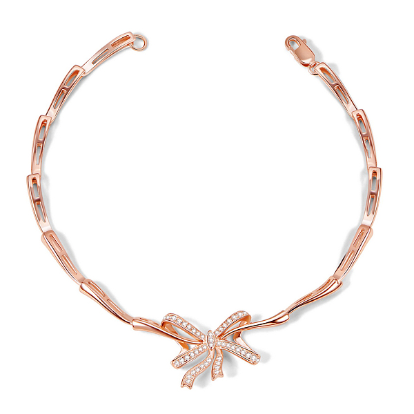 PandaHall SHEGRACE 925 Sterling Silver Bracelet, with Micro Pave AAA Cubic Zirconia Bowknot, Rose Gold, 6-3/4 inch(170mm) Sterling Silver..., Clear
PandaHall SHEGRACE 925 Sterling Silver Bracelet, with Micro Pave AAA Cubic Zirconia Bowknot, Rose Gold, 6-3/4 inch(170mm) Sterling Silver..., Clear