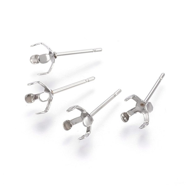 PandaHall 304 Stainless Steel Stud Earring Findings, Prong Earring Settings, Stainless Steel Color, 15x6.5mm, Inner Diameter: 6mm, Pin...
PandaHall 304 Stainless Steel Stud Earring Findings, Prong Earring Settings, Stainless Steel Color, 15x6.5mm, Inner Diameter: 6mm, Pin...