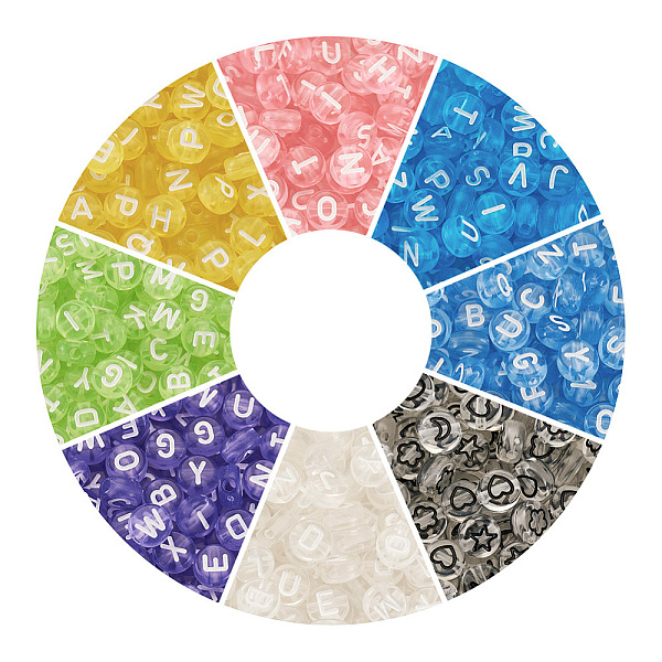 PandaHall Fashewelry 1200Pcs 8 Colors Transparent Acrylic Beads, Flat Round with Mixed Letter, Mixed Color, 7x4mm, Hole: 1.5mm, 150pcs/color..., Multicolor
PandaHall Fashewelry 1200Pcs 8 Colors Transparent Acrylic Beads, Flat Round with Mixed Letter, Mixed Color, 7x4mm, Hole: 1.5mm, 150pcs/color..., Multicolor