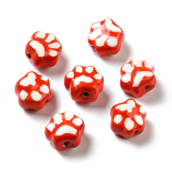 PandaHall Handmade Printed Porcelain Beads, Paw Prints, Red, 13.5x15x9.5mm, Hole: 1.8mm Porcelain Paw Print Red
PandaHall Handmade Printed Porcelain Beads, Paw Prints, Red, 13.5x15x9.5mm, Hole: 1.8mm Porcelain Paw Print Red