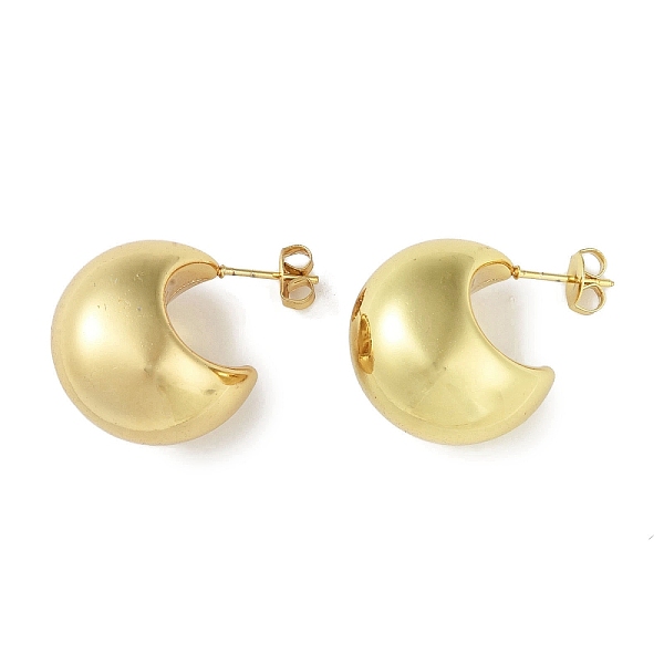 PandaHall Ion Plating(IP) 304 Stainless Steel Stud Earrings for Women, Moon, Real 18K Gold Plated, 22.5x17mm 304 Stainless Steel Moon
PandaHall Ion Plating(IP) 304 Stainless Steel Stud Earrings for Women, Moon, Real 18K Gold Plated, 22.5x17mm 304 Stainless Steel Moon