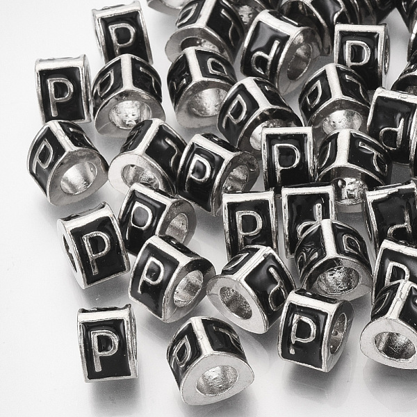 PandaHall Alloy European Beads, Enamel Style, Large Hole Beads, Triangle with Letter, Platinum, Black, Letter.P, 9.5x9x6.5mm, Hole: 5mm...
PandaHall Alloy European Beads, Enamel Style, Large Hole Beads, Triangle with Letter, Platinum, Black, Letter.P, 9.5x9x6.5mm, Hole: 5mm...
