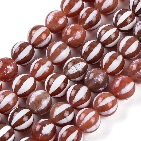 PandaHall Tibetan Style dZi Beads Strands, Etched Line Natural Agate Beads, Dyed & Heated, Round with Striped Pattern, FireBrick, 10~10.5mm..., Red
PandaHall Tibetan Style dZi Beads Strands, Etched Line Natural Agate Beads, Dyed & Heated, Round with Striped Pattern, FireBrick, 10~10.5mm..., Red