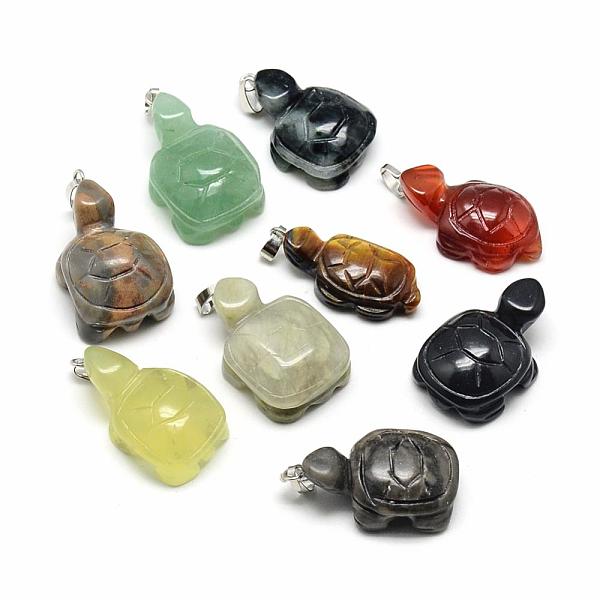 PandaHall Natural & Synthetic Mixed Stone Pendants, with Brass Findings, Tortoise, Platinum, 25~28x13~18x6~12mm, Hole: 3x5mm Mixed Stone...
PandaHall Natural & Synthetic Mixed Stone Pendants, with Brass Findings, Tortoise, Platinum, 25~28x13~18x6~12mm, Hole: 3x5mm Mixed Stone...