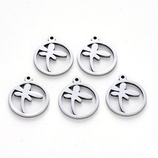 PandaHall 304 Stainless Steel Pendants, Laser Cut, Ring with Dragonfly, Stainless Steel Color, 17x15x1mm, Hole: 1.2mm 304 Stainless Steel...
PandaHall 304 Stainless Steel Pendants, Laser Cut, Ring with Dragonfly, Stainless Steel Color, 17x15x1mm, Hole: 1.2mm 304 Stainless Steel...