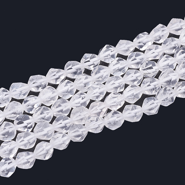 PandaHall Natural Quartz Crystal Beads Strands, Rock Crystal Beads, Star Cut Round Beads, Faceted, 6x5x5mm, Hole: 1mm, about 61pcs/strand...
PandaHall Natural Quartz Crystal Beads Strands, Rock Crystal Beads, Star Cut Round Beads, Faceted, 6x5x5mm, Hole: 1mm, about 61pcs/strand...