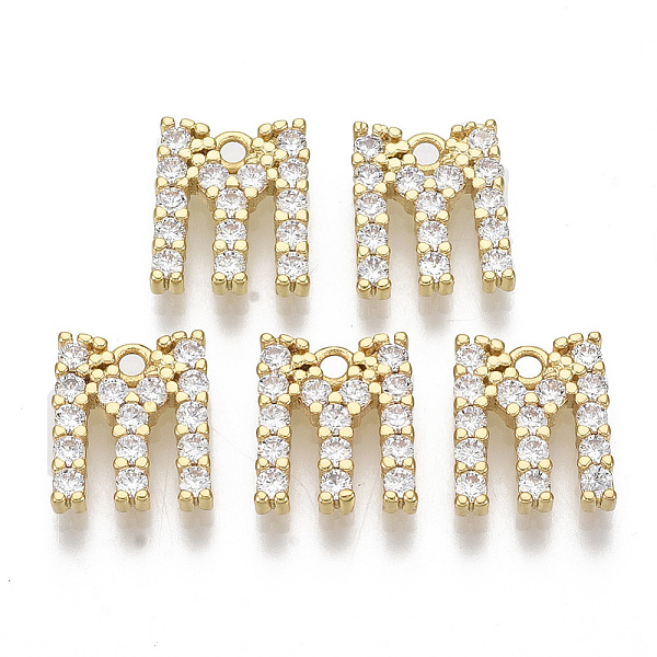PandaHall Brass Micro Pave Cubic Zirconia Charms, Nickel Free, Letter, Clear, Real 18K Gold Plated, Letter.M, 11.5x10x2.5mm, Hole: 1.2mm...
PandaHall Brass Micro Pave Cubic Zirconia Charms, Nickel Free, Letter, Clear, Real 18K Gold Plated, Letter.M, 11.5x10x2.5mm, Hole: 1.2mm...
