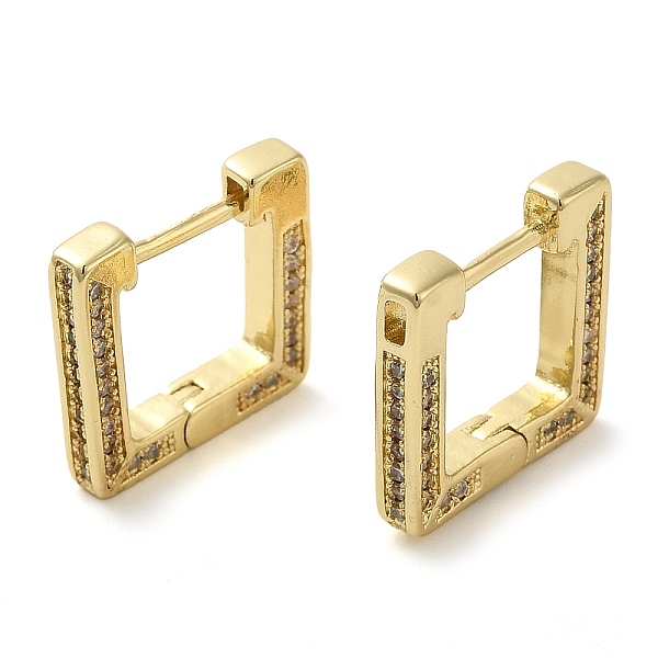 PandaHall Rack Plating Brass Micro Pave Cubic Zirconia Hoop Earring, Long-Lasting Plated, Cadmium Free & Lead Free, Rectangle, Real 18K..., Clear
PandaHall Rack Plating Brass Micro Pave Cubic Zirconia Hoop Earring, Long-Lasting Plated, Cadmium Free & Lead Free, Rectangle, Real 18K..., Clear