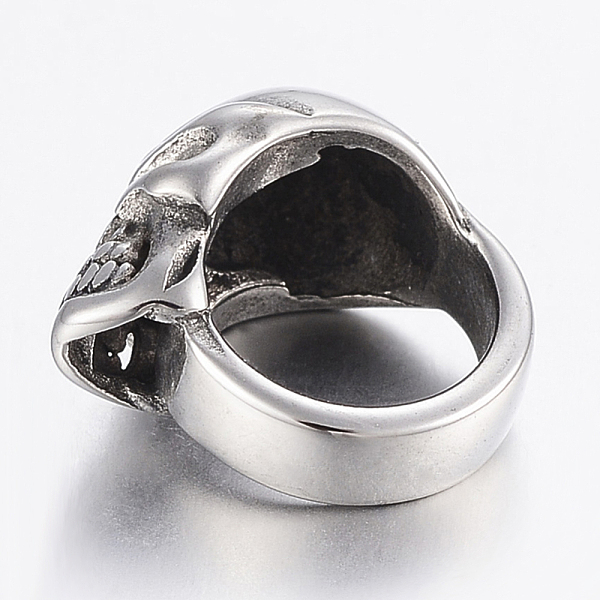 PandaHall 304 Stainless Steel Ring Beads, Large Hole Beads, Skull Head, Antique Silver, 12x8x13mm, Hole: 8mm 304 Stainless Steel Skull
PandaHall 304 Stainless Steel Ring Beads, Large Hole Beads, Skull Head, Antique Silver, 12x8x13mm, Hole: 8mm 304 Stainless Steel Skull