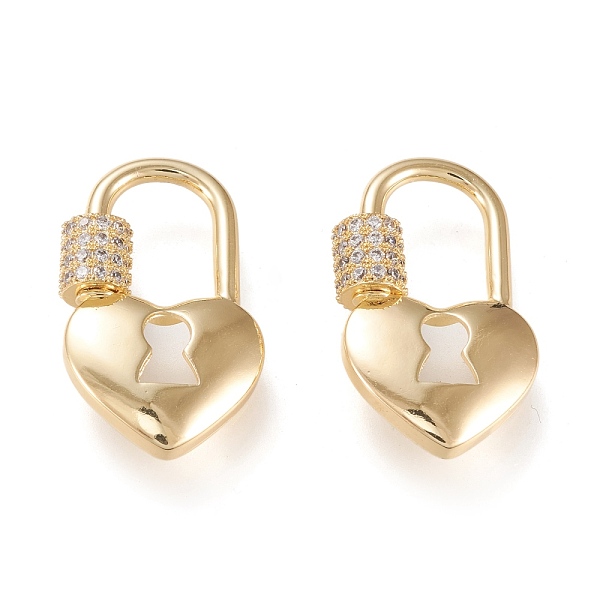 PandaHall Brass Micro Pave Clear Cubic Zirconia Screw Carabiner Lock Charms, for Necklaces Making, Long-Lasting Plated, Heart Lock, Golden...
PandaHall Brass Micro Pave Clear Cubic Zirconia Screw Carabiner Lock Charms, for Necklaces Making, Long-Lasting Plated, Heart Lock, Golden...