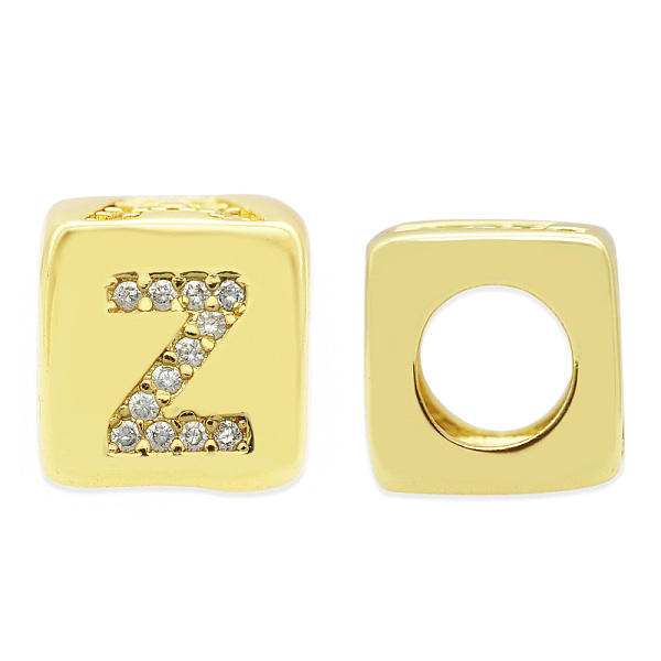 PandaHall Brass Micro Pave Clear Cubic Zirconia European Beads, Cube with Letter, Letter.Z, 8.5x8.5x8.5mm, Hole: 5mm, 3pcs/bag Brass Letter...
PandaHall Brass Micro Pave Clear Cubic Zirconia European Beads, Cube with Letter, Letter.Z, 8.5x8.5x8.5mm, Hole: 5mm, 3pcs/bag Brass Letter...