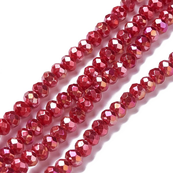 PandaHall Opaque Glass Beads Strands, Faceted, Rondelle, Red, 6x5mm, Hole: 1mm, about 126pcs/strand, 24.41''(62cm) Glass Rondelle Red
PandaHall Opaque Glass Beads Strands, Faceted, Rondelle, Red, 6x5mm, Hole: 1mm, about 126pcs/strand, 24.41''(62cm) Glass Rondelle Red