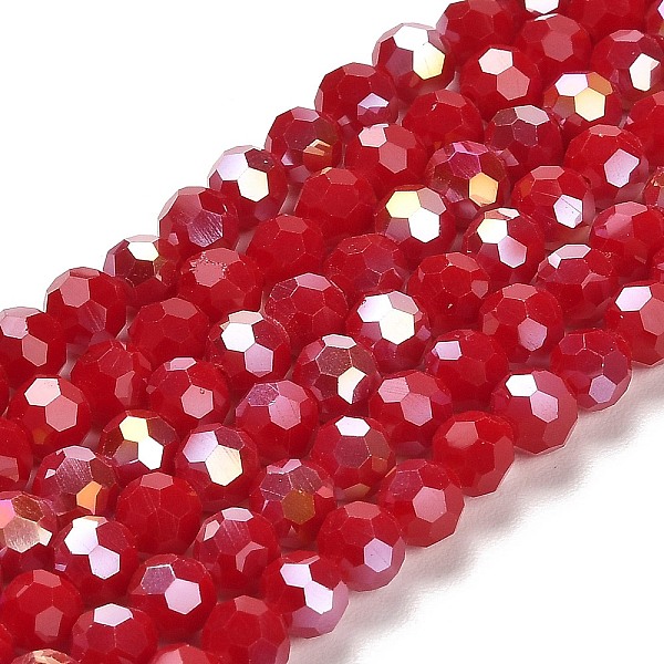 PandaHall Opaque Glass Beads Stands, AB Color, Faceted(32 Facets), Round, Crimson, 6x5.5mm, Hole: 1.2mm, about 91~93pcs/strand, 19.49~19.92..., Pink
PandaHall Opaque Glass Beads Stands, AB Color, Faceted(32 Facets), Round, Crimson, 6x5.5mm, Hole: 1.2mm, about 91~93pcs/strand, 19.49~19.92..., Pink