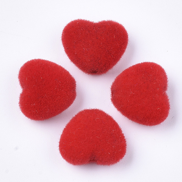 PandaHall Flocky Acrylic Beads, Heart, Red, 10.5~11x12x5mm, Hole: 1.8mm Acrylic Heart Red
PandaHall Flocky Acrylic Beads, Heart, Red, 10.5~11x12x5mm, Hole: 1.8mm Acrylic Heart Red