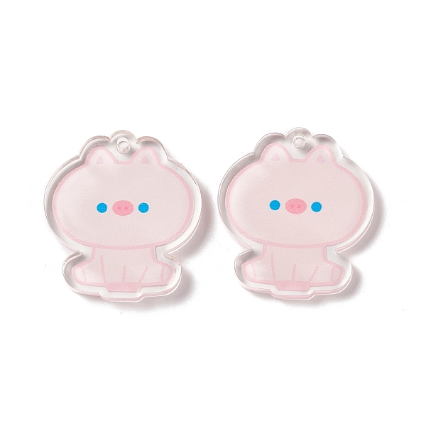 PandaHall Transparent Acrylic Pendants, Pig, Misty Rose, 35.5x32x3.5mm, Hole: 2.5mm Acrylic Pig
PandaHall Transparent Acrylic Pendants, Pig, Misty Rose, 35.5x32x3.5mm, Hole: 2.5mm Acrylic Pig