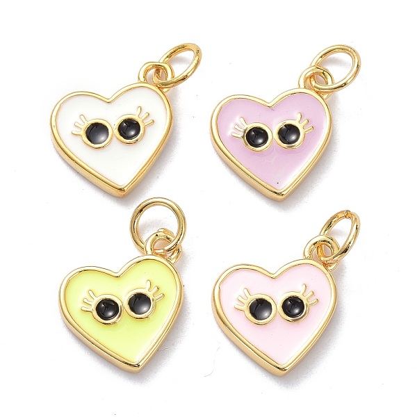 PandaHall Real 18K Gold Plated Brass Enamel Charms, with Jump Rings, Long-Lasting Plated, Heart with Eye, Mixed Color, 12.5x10.5x2mm, Jump..., Multicolor
PandaHall Real 18K Gold Plated Brass Enamel Charms, with Jump Rings, Long-Lasting Plated, Heart with Eye, Mixed Color, 12.5x10.5x2mm, Jump..., Multicolor