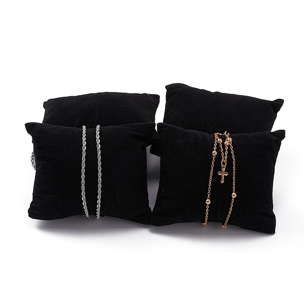 PandaHall Velvet Pillow Jewelry Bracelet Watch Display, with sponge, Rectangle, Black, 88x76x43mm Velvet Black
PandaHall Velvet Pillow Jewelry Bracelet Watch Display, with sponge, Rectangle, Black, 88x76x43mm Velvet Black