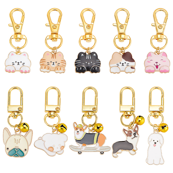 PandaHall 2 Sets 2 Styles Alloy Brass Enamel Pendants Decorations Set, Alloy Swivel Clasp Charms, Clip-on Charm, for Keychain, Purse..., Multicolor
PandaHall 2 Sets 2 Styles Alloy Brass Enamel Pendants Decorations Set, Alloy Swivel Clasp Charms, Clip-on Charm, for Keychain, Purse..., Multicolor