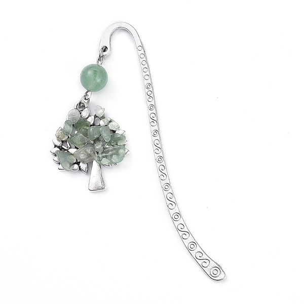 PandaHall Tibetan Style Alloy Bookmarks, with Alloy Pendants and Natural Green Aventurine Beads, Tree, 84mm, Pendant: 28x23.5x6mm Green...
PandaHall Tibetan Style Alloy Bookmarks, with Alloy Pendants and Natural Green Aventurine Beads, Tree, 84mm, Pendant: 28x23.5x6mm Green...