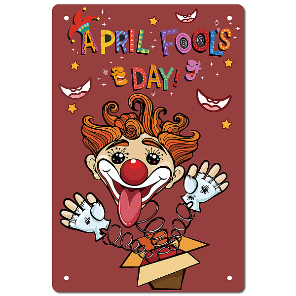 PandaHall Tinplate Sign Poster, Vertical, for Home Wall Decoration, Rectangle, for April Fool's Day, Clown Pattern, 300x200x0.5mm Tinplate...
PandaHall Tinplate Sign Poster, Vertical, for Home Wall Decoration, Rectangle, for April Fool's Day, Clown Pattern, 300x200x0.5mm Tinplate...