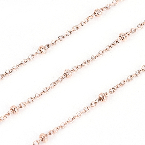 PandaHall Ion Plating(IP) 304 Stainless Steel Cable Chains, Satellite Chains, with Spool and Beads, Soldered, Rose Gold, 1.6x1x0.3mm, 2x1mm...
PandaHall Ion Plating(IP) 304 Stainless Steel Cable Chains, Satellite Chains, with Spool and Beads, Soldered, Rose Gold, 1.6x1x0.3mm, 2x1mm...