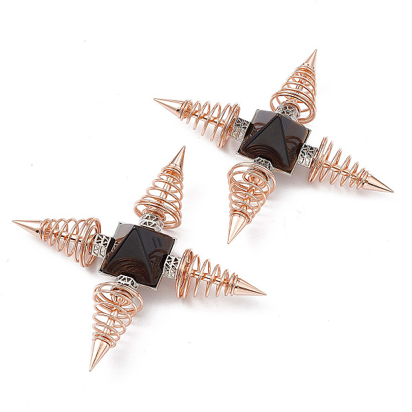 PandaHall Rose Gold Brass Spritual Energy Generator, with Natural Tiger Eye Pyramid and Conductive Coils, for Body Healing, Reiki Balancing...
PandaHall Rose Gold Brass Spritual Energy Generator, with Natural Tiger Eye Pyramid and Conductive Coils, for Body Healing, Reiki Balancing...