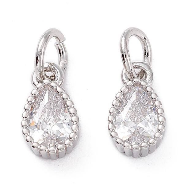 PandaHall Brass Micro Pave Cubic Zirconia Charms, teardrop, Clear, Platinum, 10x5.5x3mm, Hole: 3mm Brass+Cubic Zirconia Teardrop Clear
PandaHall Brass Micro Pave Cubic Zirconia Charms, teardrop, Clear, Platinum, 10x5.5x3mm, Hole: 3mm Brass+Cubic Zirconia Teardrop Clear