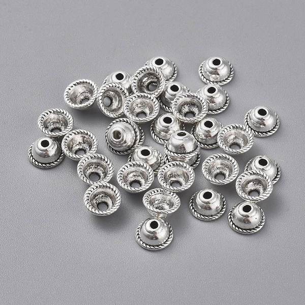 PandaHall Tibetan Style Alloy Bead Caps, Apetalous, Antique Silver, Lead Free & Cadmium Free, 8x4mm, Hole: 2mm, Inner diameter: 5mm Alloy
PandaHall Tibetan Style Alloy Bead Caps, Apetalous, Antique Silver, Lead Free & Cadmium Free, 8x4mm, Hole: 2mm, Inner diameter: 5mm Alloy