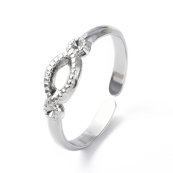 PandaHall 304 Stainless Steel Open Cuff Ring Finding, Ring Settings, Oval, Stainless Steel Color, US Size 7 1/4(17.5mm), Fit for 1.2mm 304...
PandaHall 304 Stainless Steel Open Cuff Ring Finding, Ring Settings, Oval, Stainless Steel Color, US Size 7 1/4(17.5mm), Fit for 1.2mm 304...