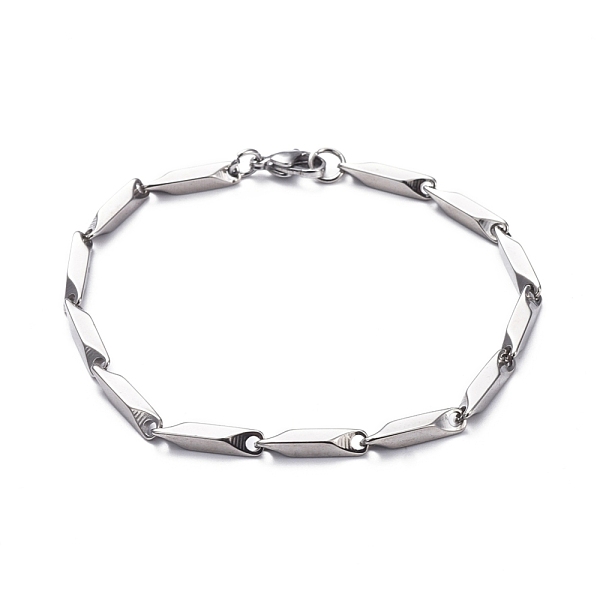 PandaHall Unisex 201 Stainless Steel Bar Link Chain Bracelets, with Lobster Claw Clasps, Stainless Steel Color, 8-1/4 inch(21cm), 3mm 201...
PandaHall Unisex 201 Stainless Steel Bar Link Chain Bracelets, with Lobster Claw Clasps, Stainless Steel Color, 8-1/4 inch(21cm), 3mm 201...