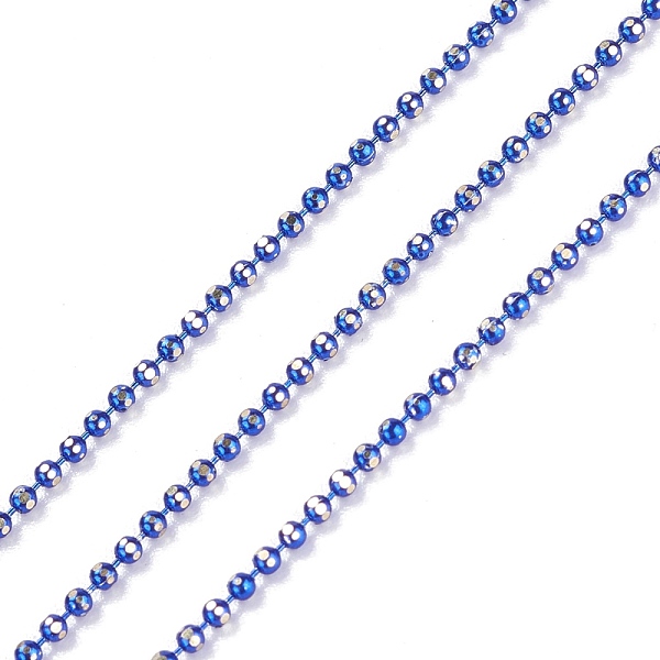 PandaHall Spray Painted Brass Faceted Ball Chains, Soldered, with Spool, Round, Blue, 1.5mm Brass Blue
PandaHall Spray Painted Brass Faceted Ball Chains, Soldered, with Spool, Round, Blue, 1.5mm Brass Blue
