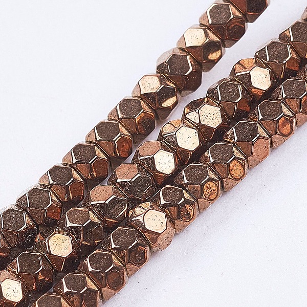 PandaHall Electroplate Non-Magnetic Synthetic Hematite Beads Strands, Faceted, Rondelle, Copper Plated, 3x2mm, Hole: 0.5mm, about...
PandaHall Electroplate Non-Magnetic Synthetic Hematite Beads Strands, Faceted, Rondelle, Copper Plated, 3x2mm, Hole: 0.5mm, about...